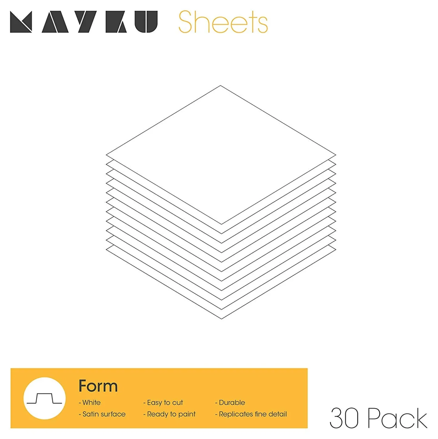 Mayku - Form Sheets - White - 30 Pack