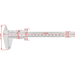 Plastic Vernier Caliper / Skydelære - White
