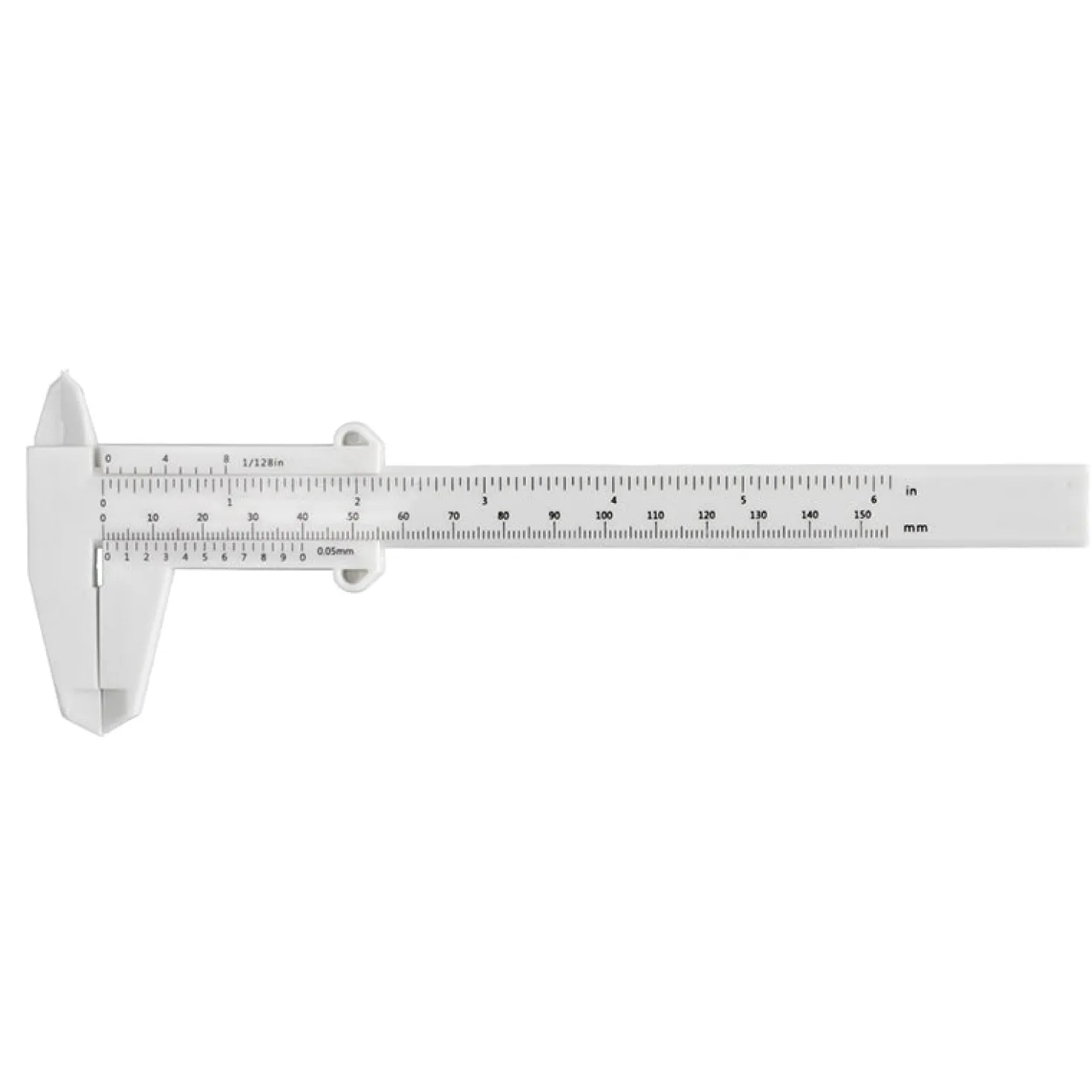 Plastic Vernier Caliper / Skydelære - White