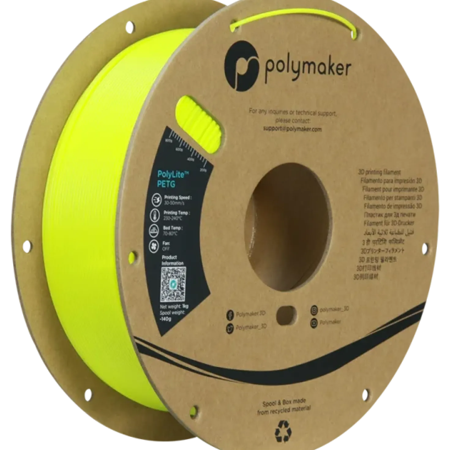 Polymaker™ PETG - Lime - 1.75mm - 1kg