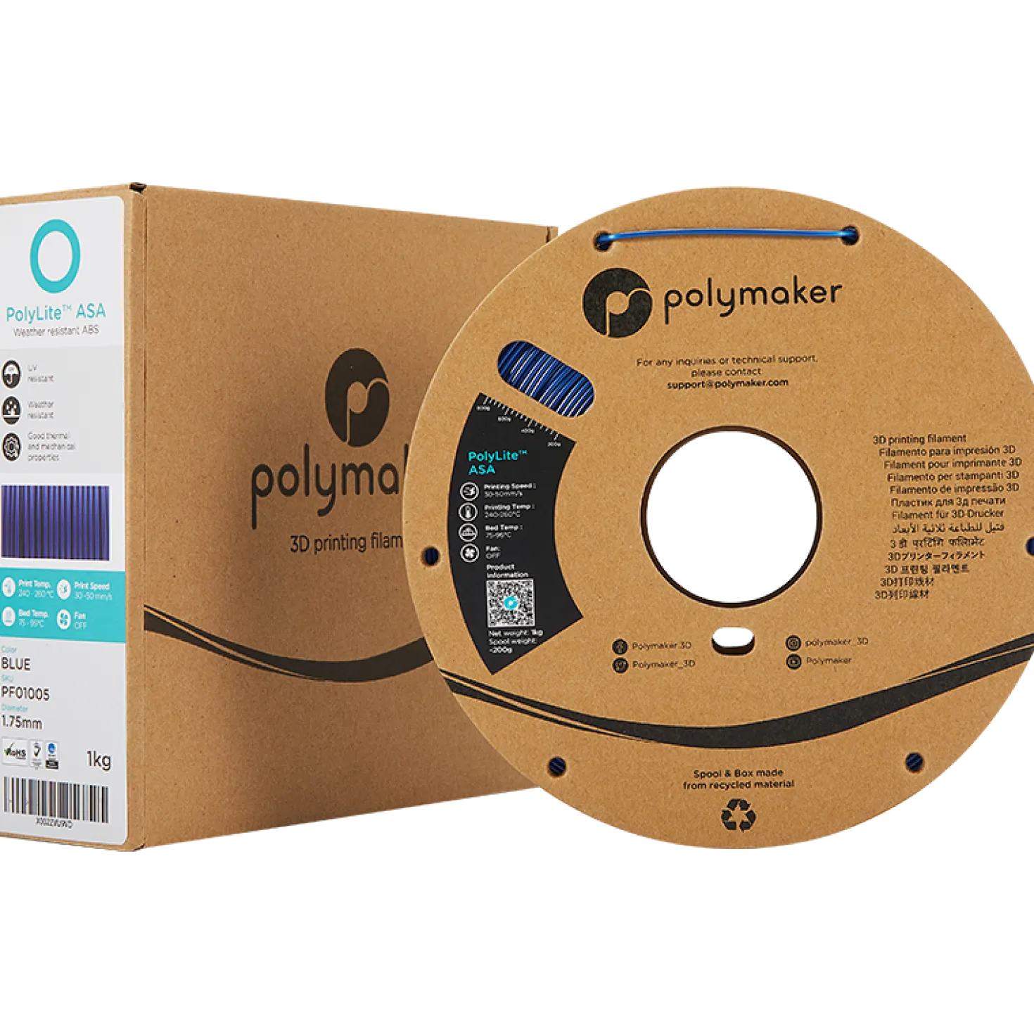 Polymaker Polylite - ASA - Blue - 1.75mm - 1kg