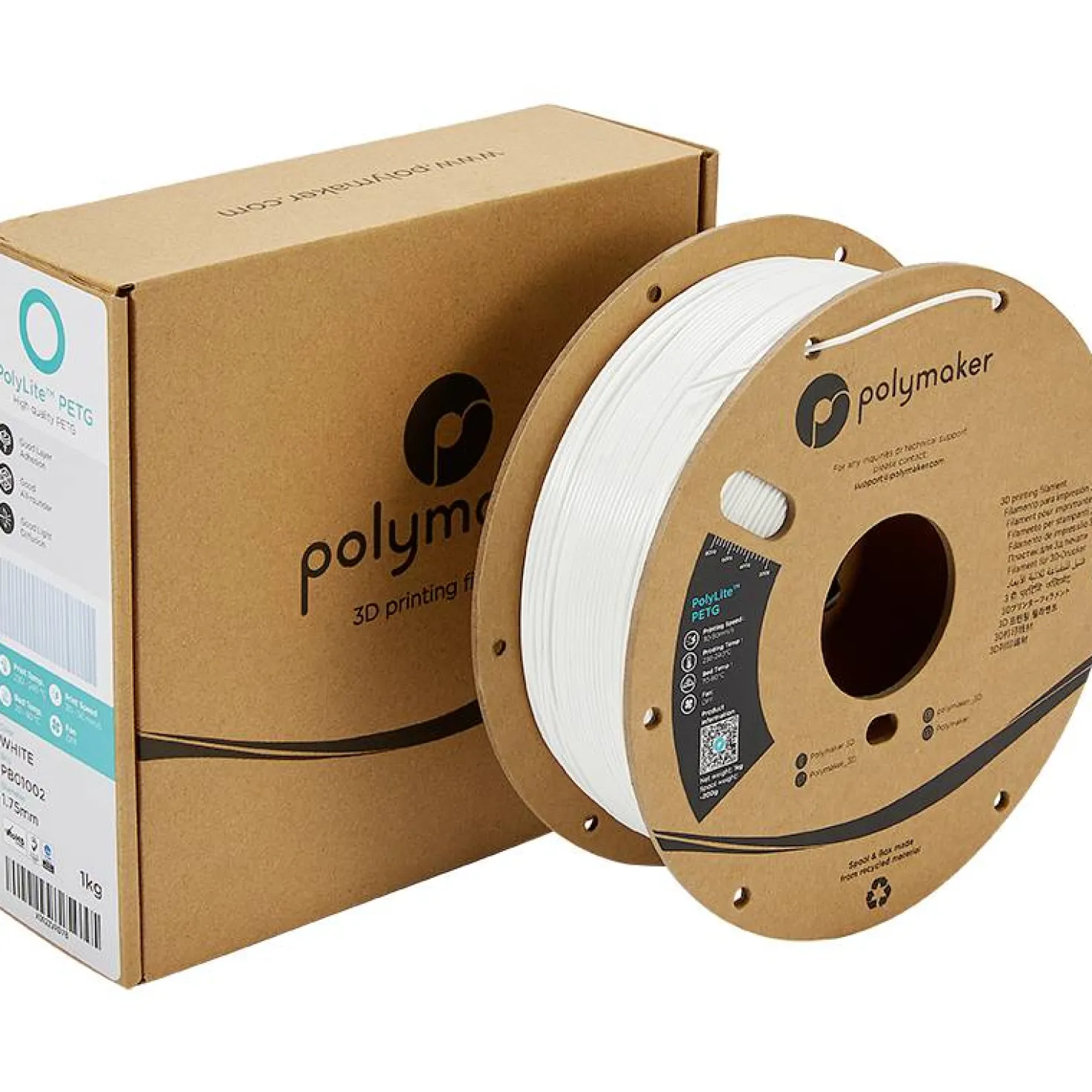 Polymaker Polylite PETG - White 1.75mm - 1kg