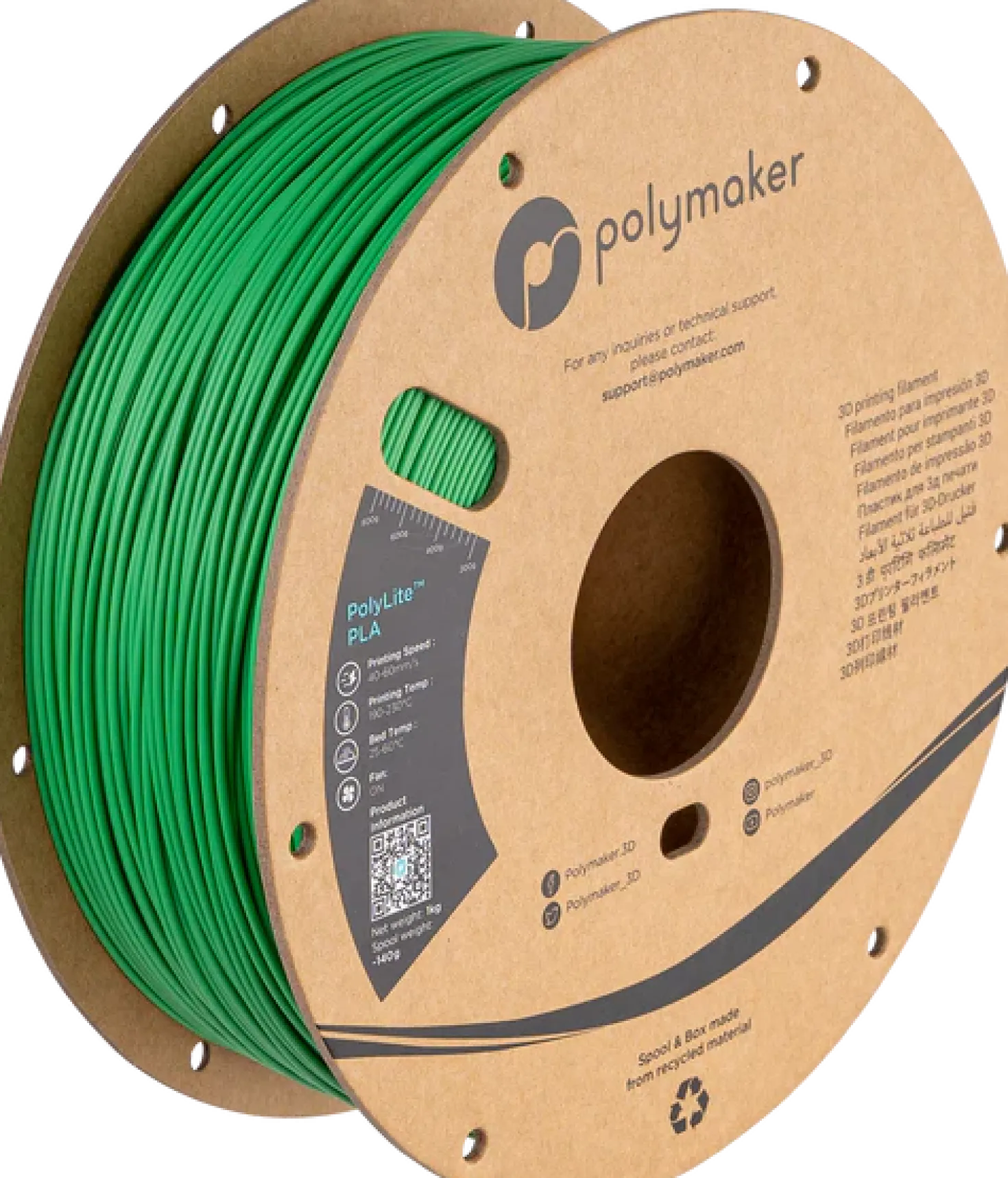 Polymaker Polylite PLA - Green - 1.75mm - 1kg