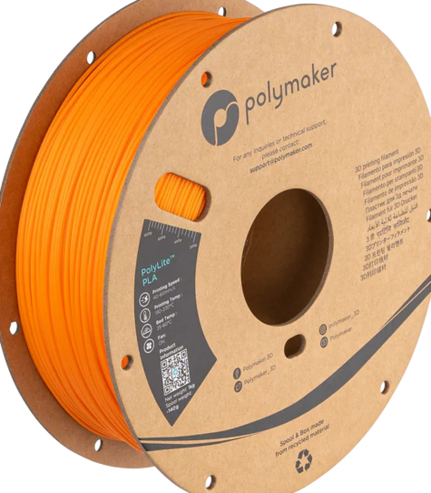 Polymaker Polylite PLA - Orange - 1.75mm - 1kg
