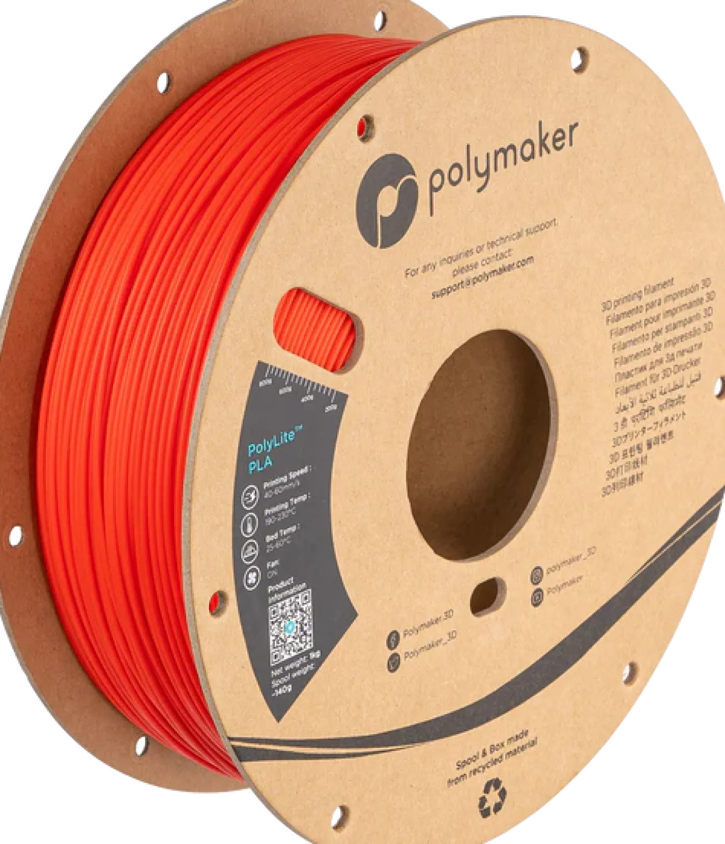 Polymaker Polylite PLA - Red - 1.75mm - 1kg