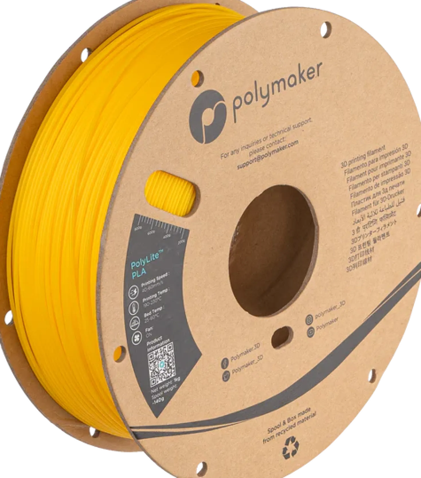 Polymaker Polylite PLA - Yellow - 1.75mm - 1kg