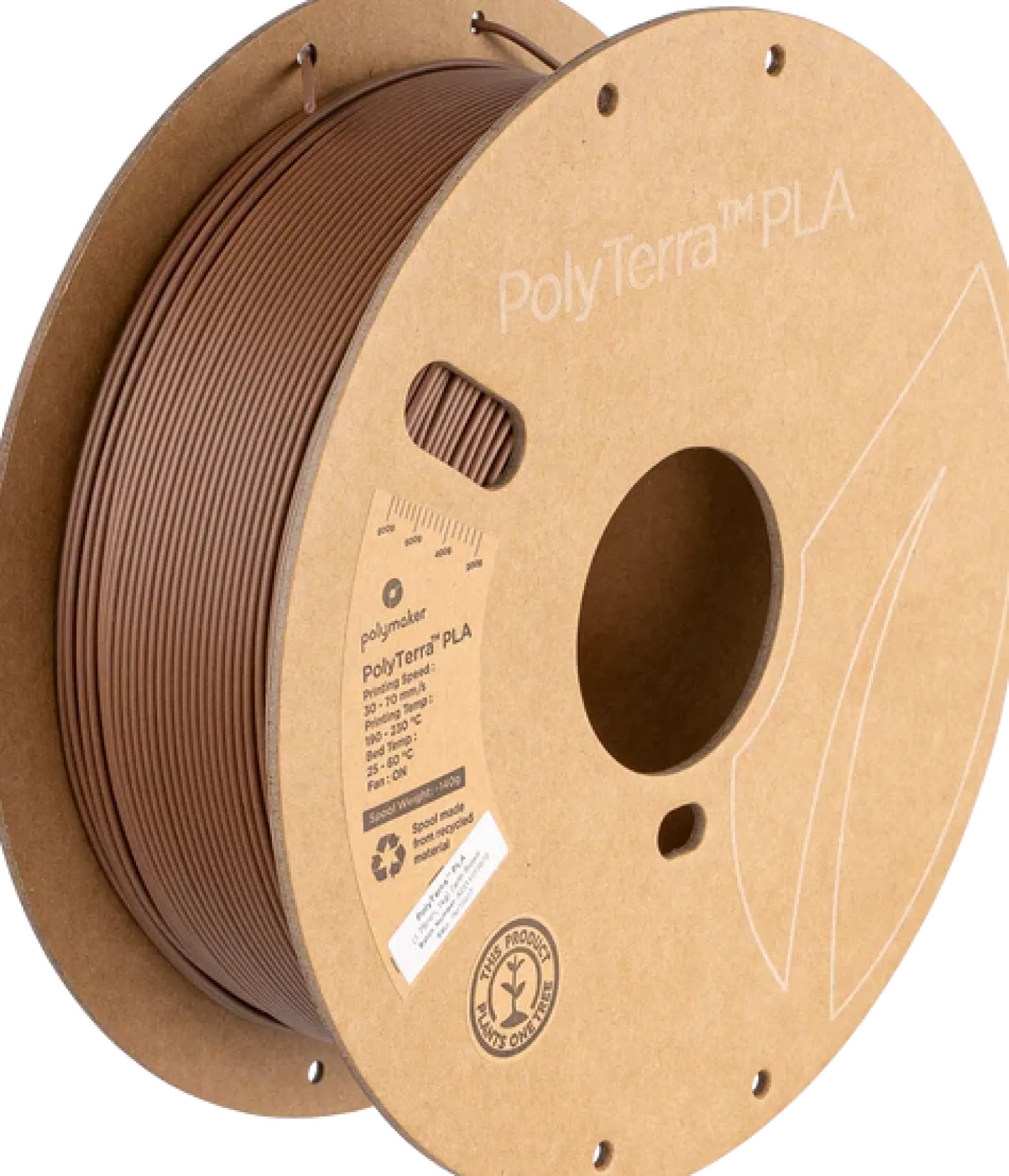 Polymaker - PolyTerra PLA - Earth Brown - 1.75mm - 1kg
