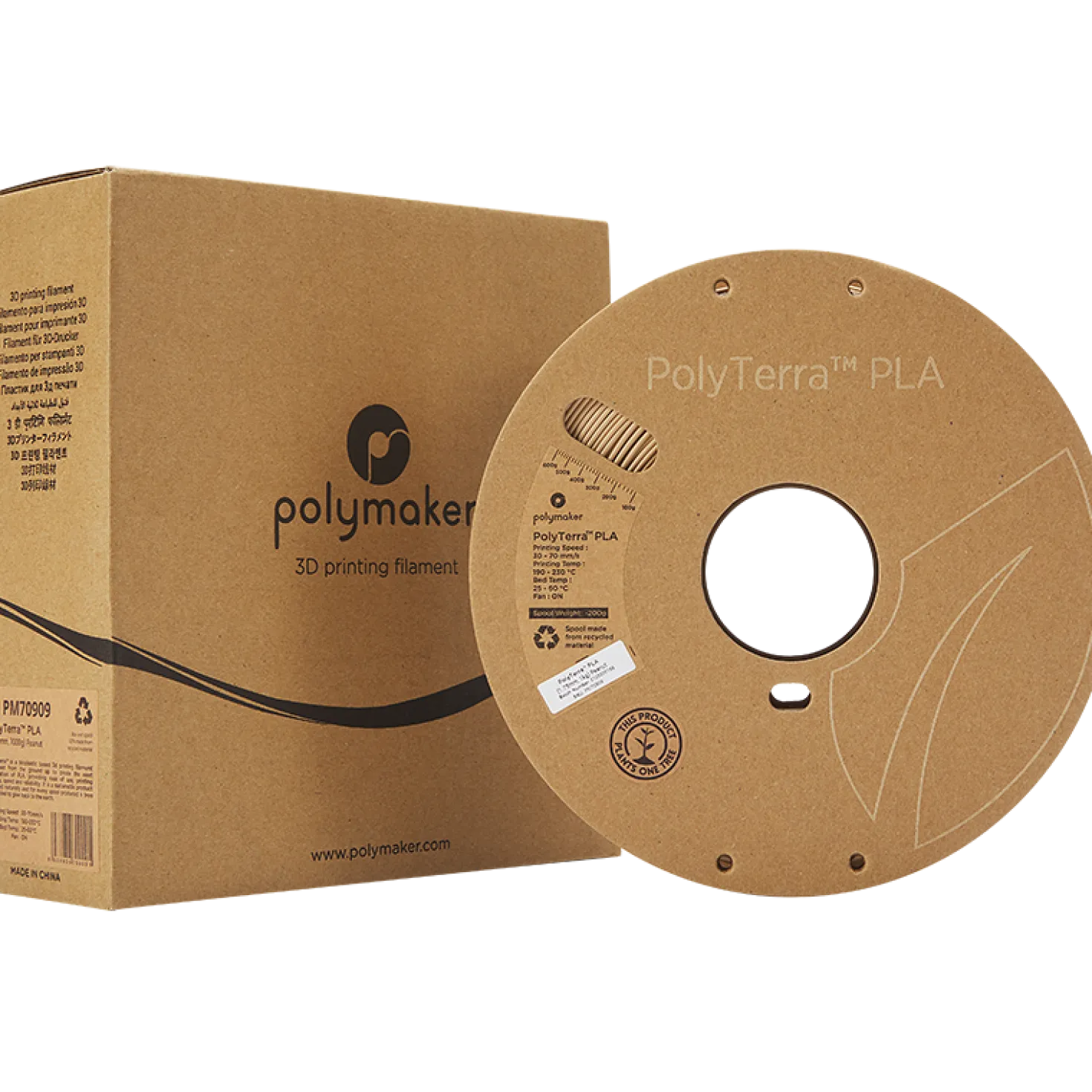Polymaker - PolyTerra PLA - Peanut - 1.75mm - 1kg