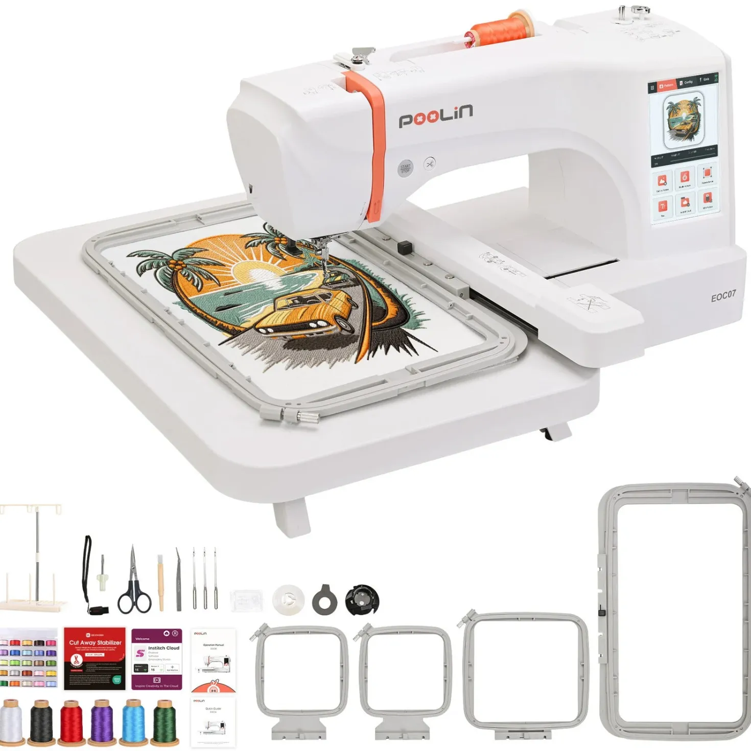 PooLin - EOC07 - Embroidery Machine / Broderimaskine