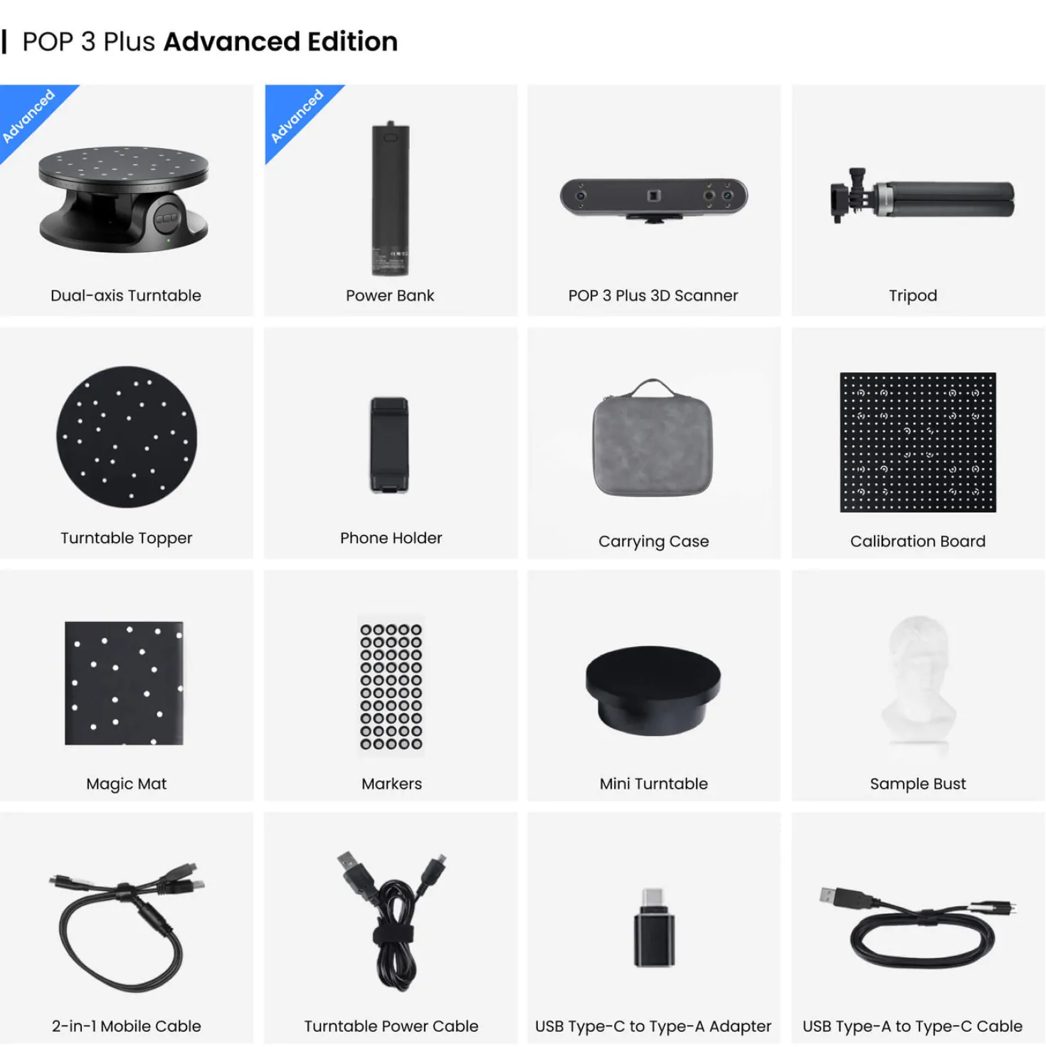 Revopoint - Pop 3 Plus - 3D Scanner - Advanced Edition