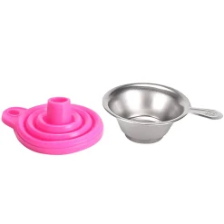 Silicone Funnel + Metal Filter Kit for Resin - Pink