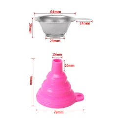Silicone Funnel + Metal Filter Kit for Resin - Blue