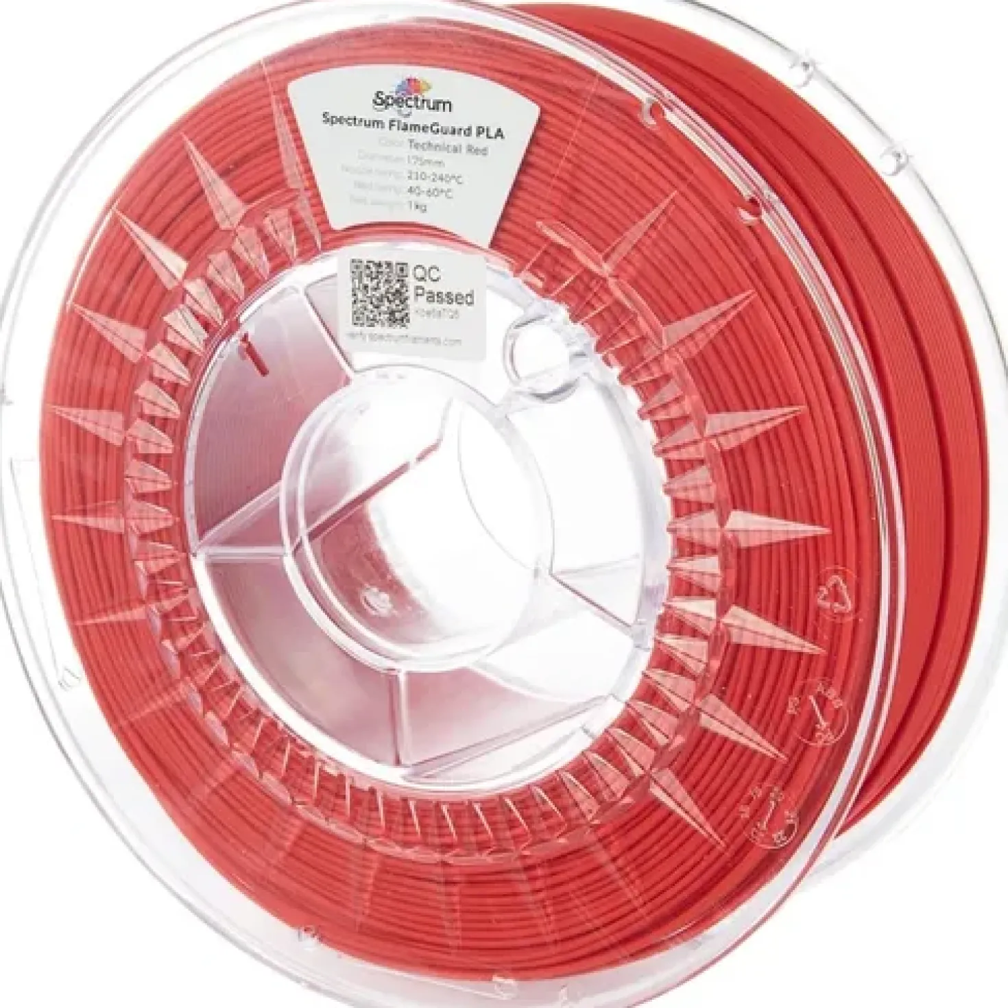 Spectrum - FlameGuard PLA - Technical Red - 1.75mm - 1kg