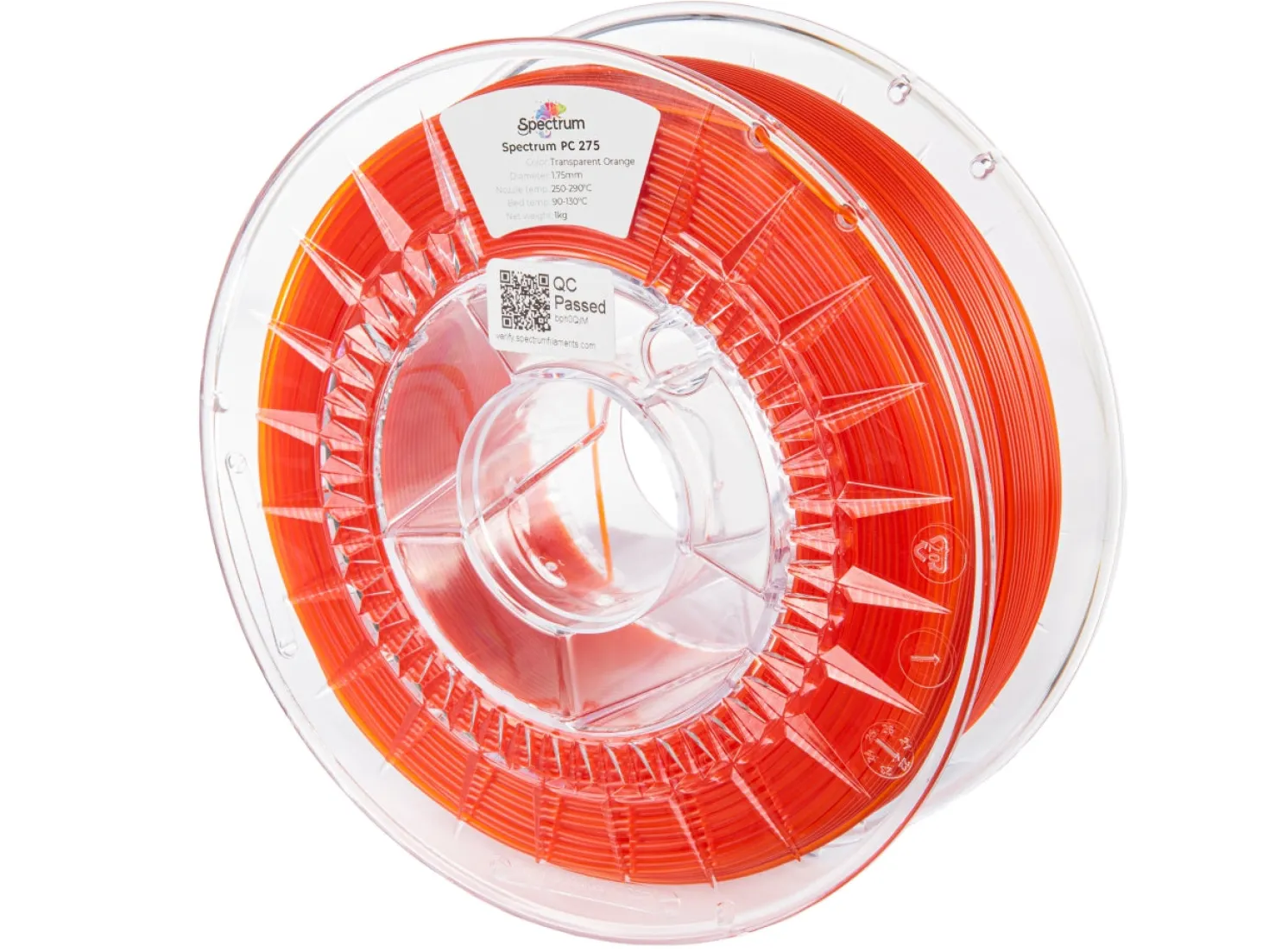 Spectrum - PC 275 - Transparent Orange - 1.75mm - 1kg