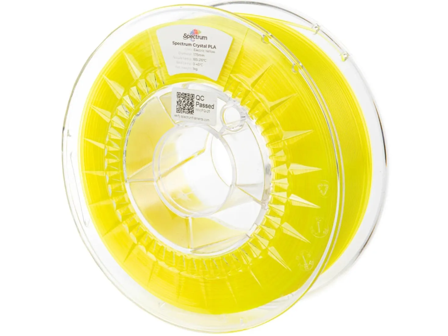 Spectrum - PLA Crystal - Electric Yellow - 1.75mm - 1kg