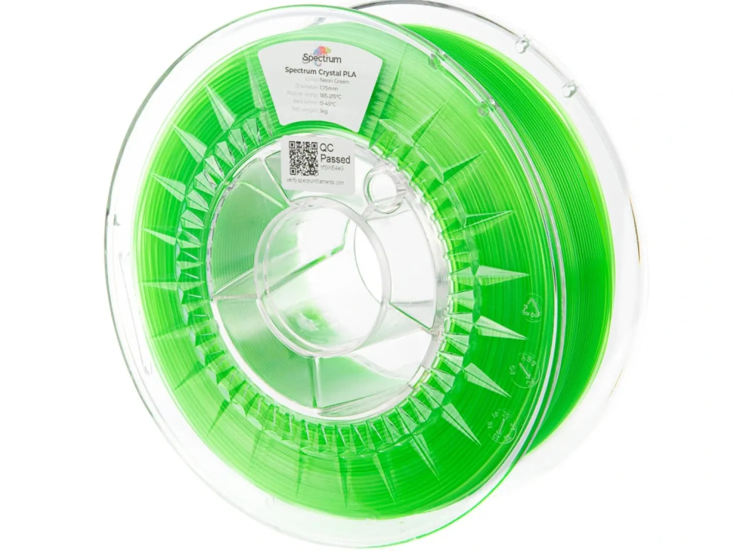 Spectrum - PLA Crystal - Neon Green - 1.75mm - 1kg