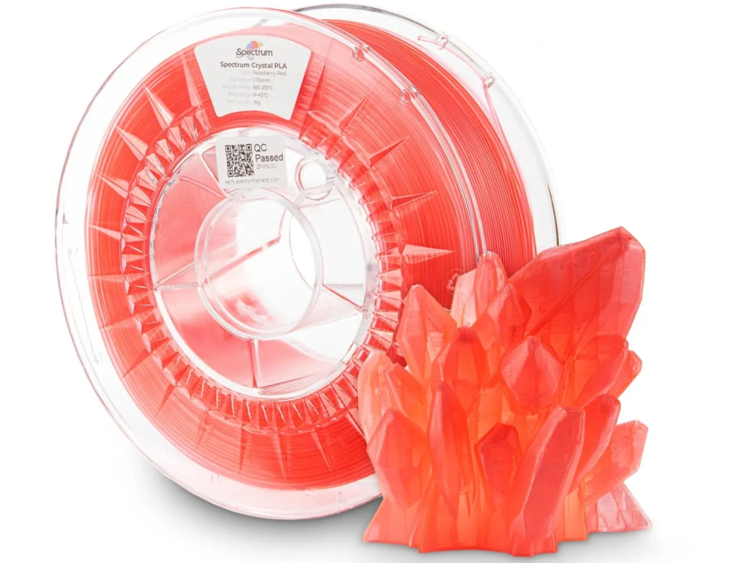 Spectrum - PLA Crystal - Raspberry Red - 1.75mm - 1kg