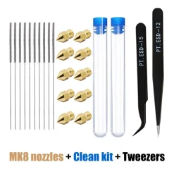 Spider - MK8 nozzle +clean kit+tweezers 0.4mm