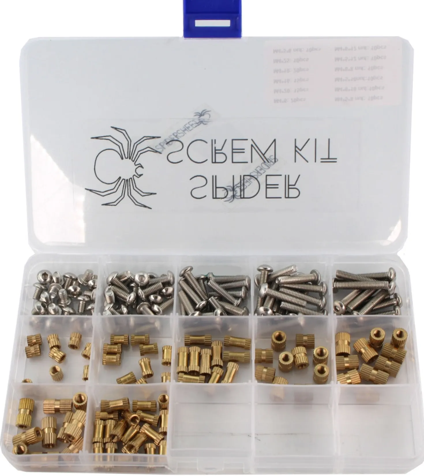 SpiderScrew Kit with Knurls - M4 - 80 pcs