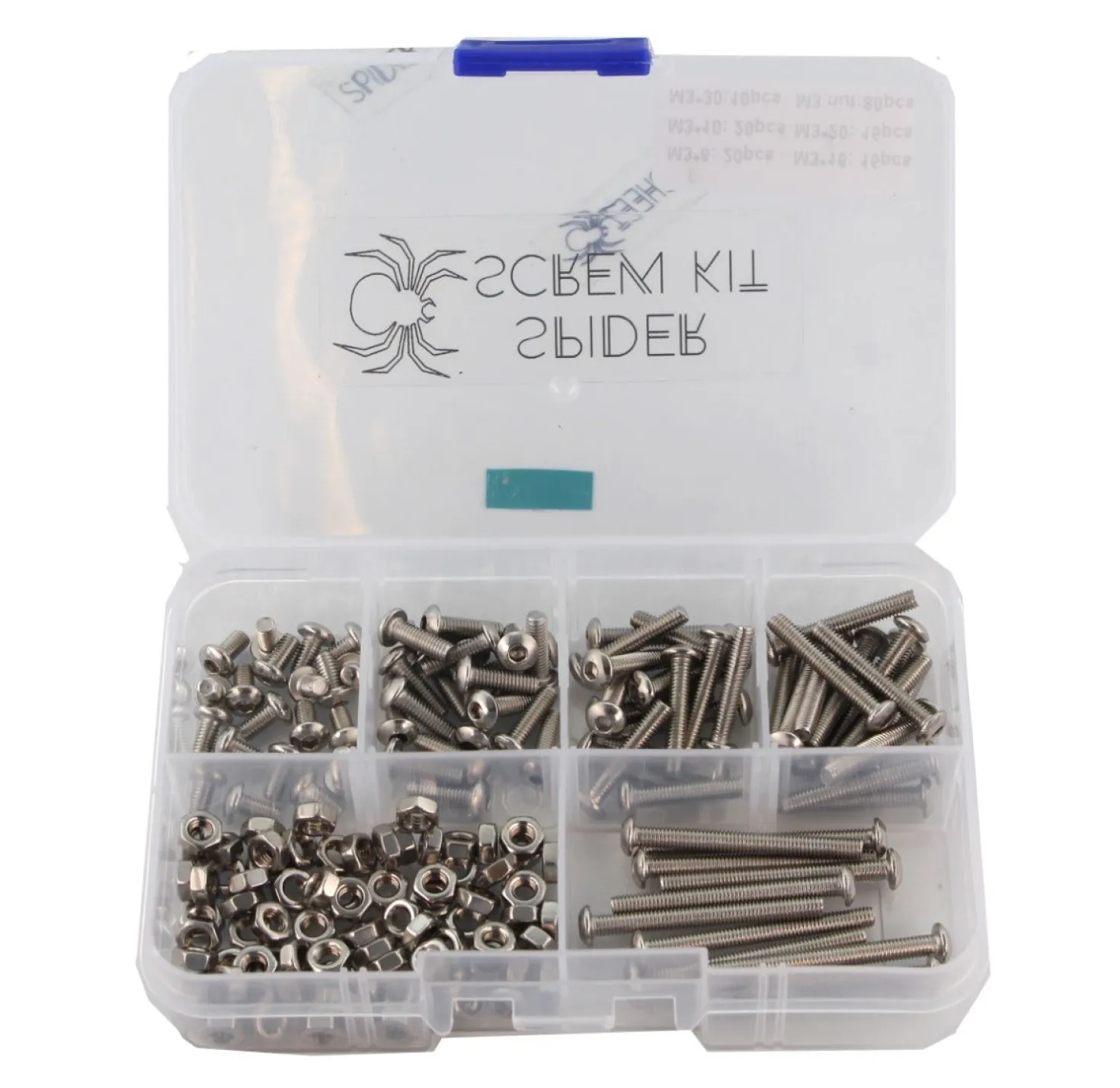 SpiderScrew Kit with Nuts - M3 - 80 pcs