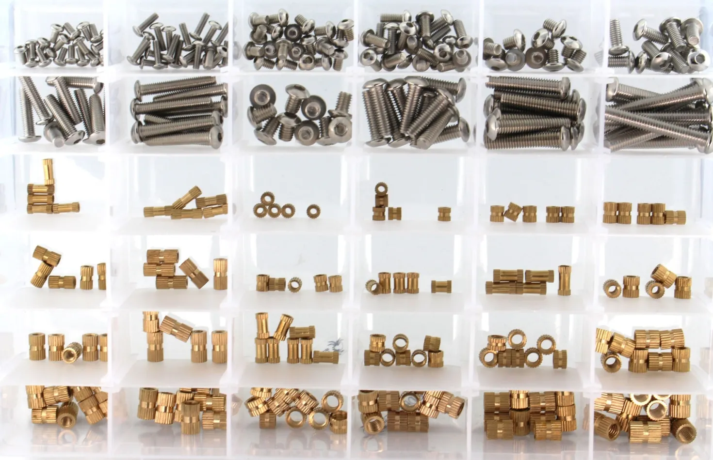 SpiderScrew Mixed Kit with Knurls - M3-M4-M5-M6 - 160 pcs