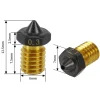 Spider - TripleFlow Teflon Clone Brass Nozzle - V6 - Prusa MK3/I3 Series (Pick a Size)