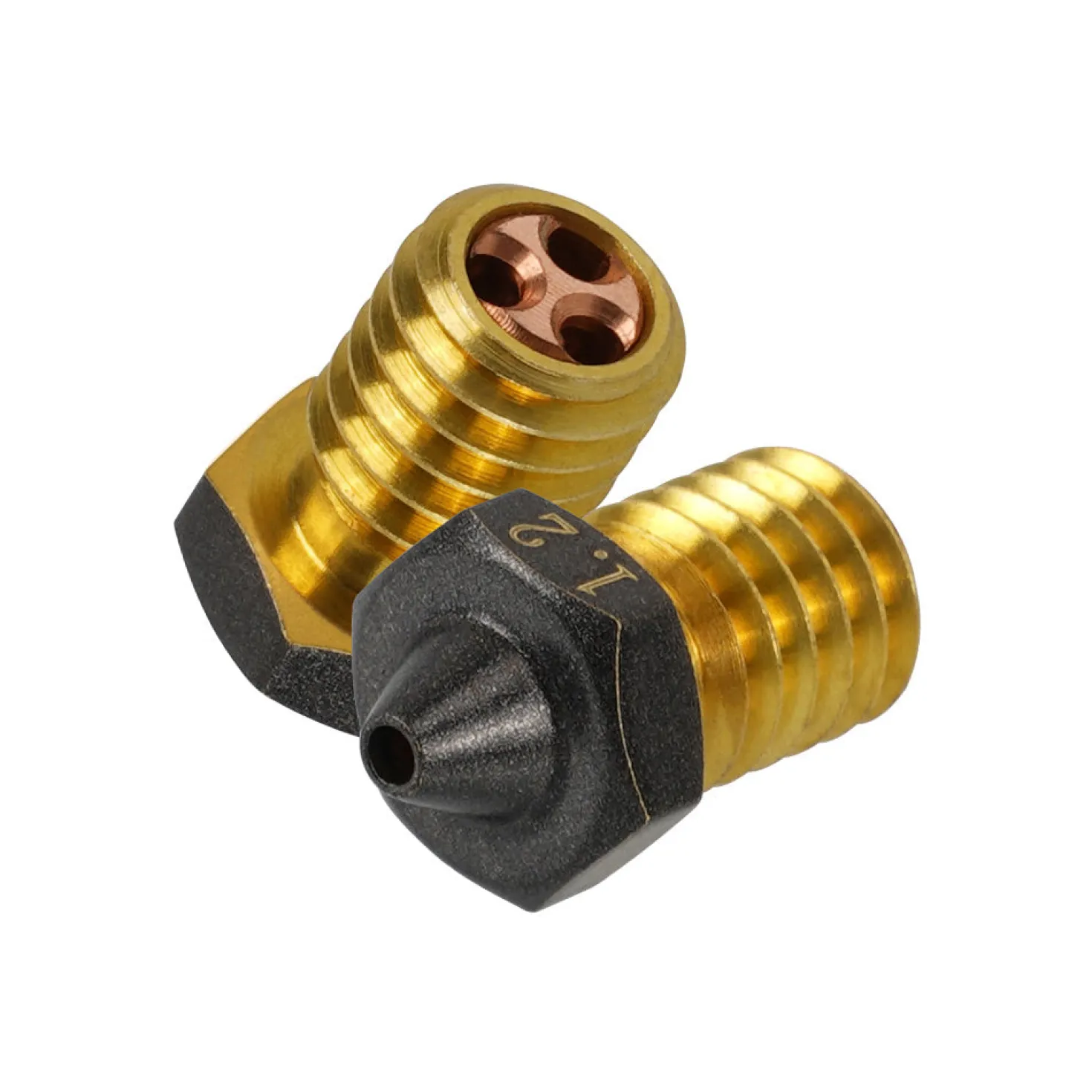 Spider - TripleFlow Teflon Clone Brass Nozzle - V6 - Prusa MK3/I3 Series (Pick a Size)
