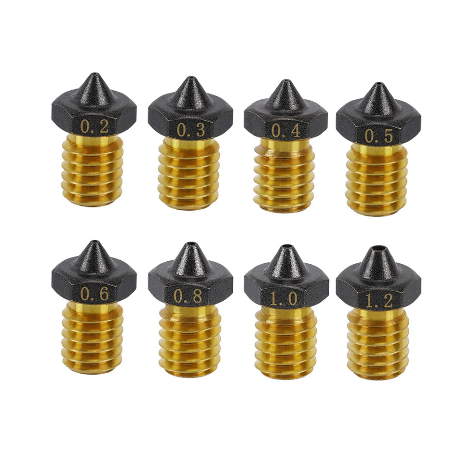 Spider - TripleFlow Teflon Clone Brass Nozzle - V6 - Prusa MK3/I3 Series (Pick a Size)