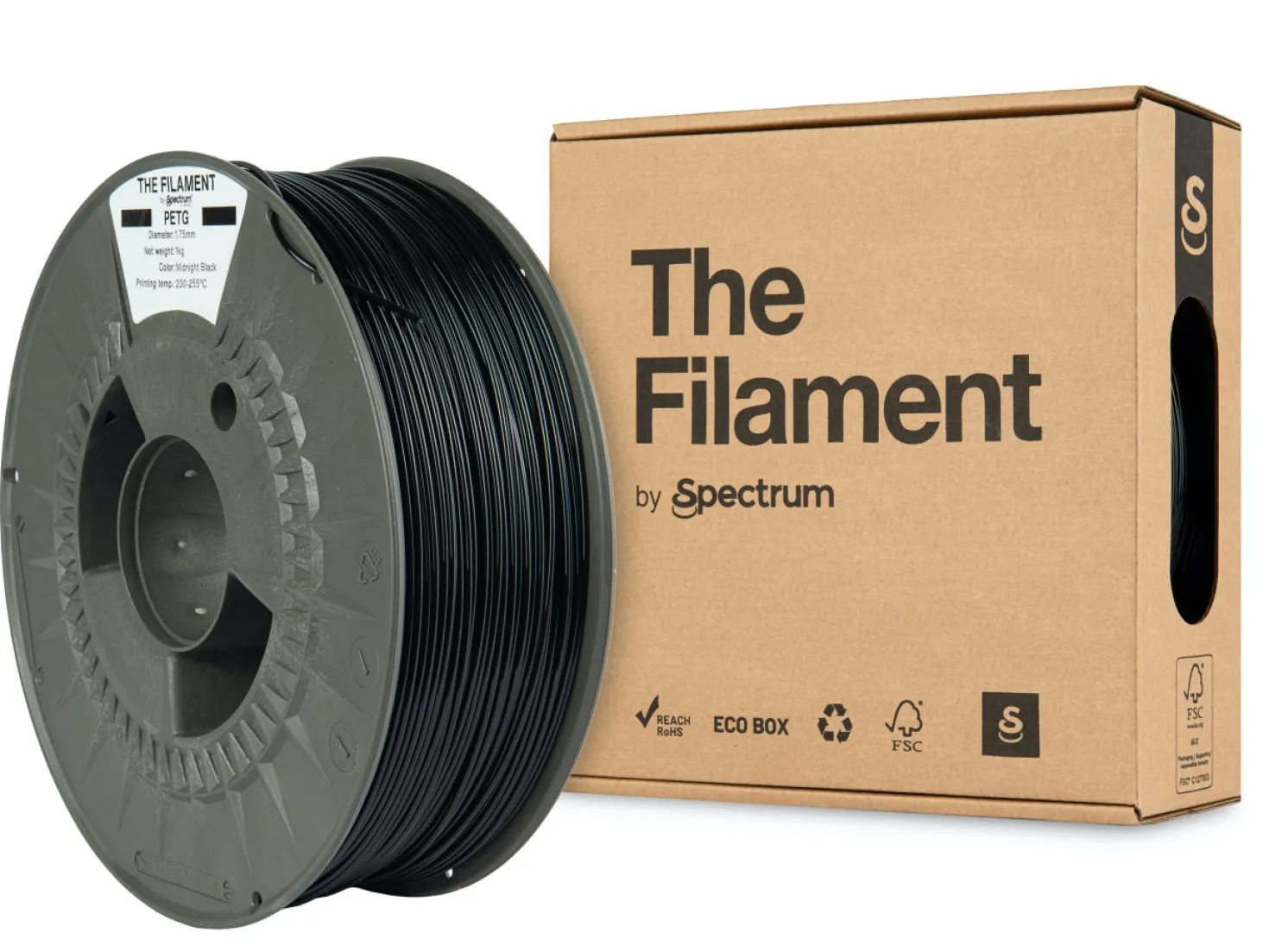 The Filament - PETG - Midnight Black - 1.75mm - 1kg