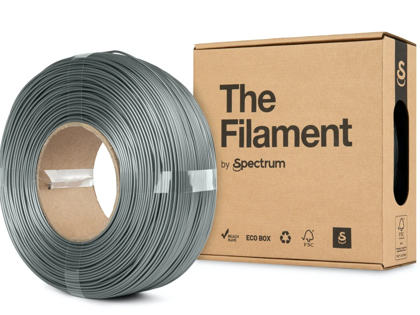 The Filament - PETG - Silver Aluminium - 1.75mm - 1kg - Refill