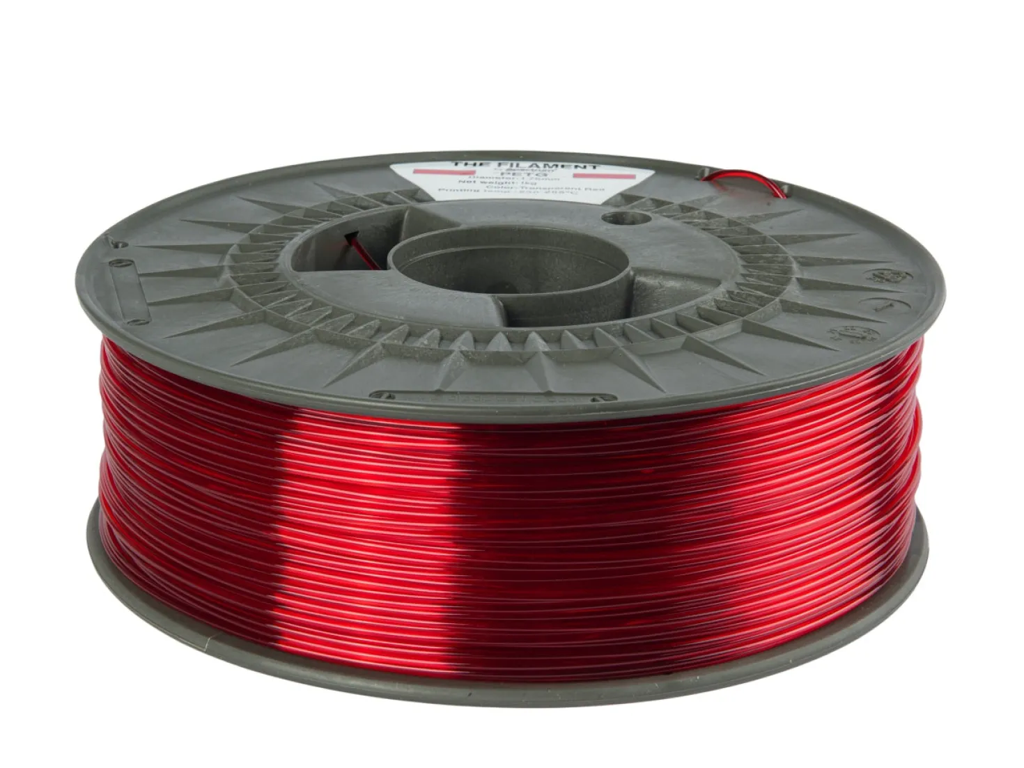 The Filament - PETG - Transparent Red - 1.75mm - 1kg