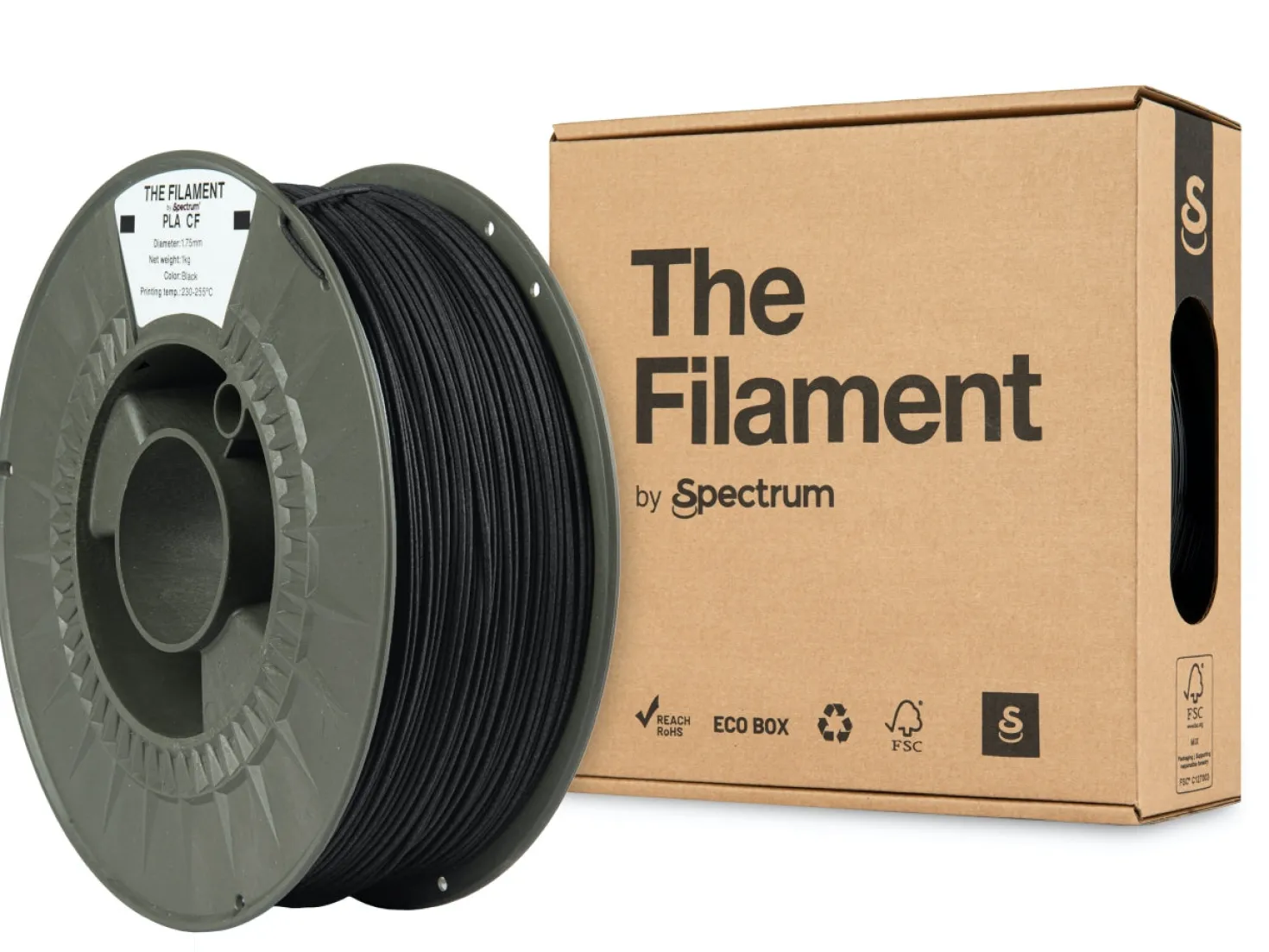 The Filament - PLA CF - Black - 1.75mm - 1kg