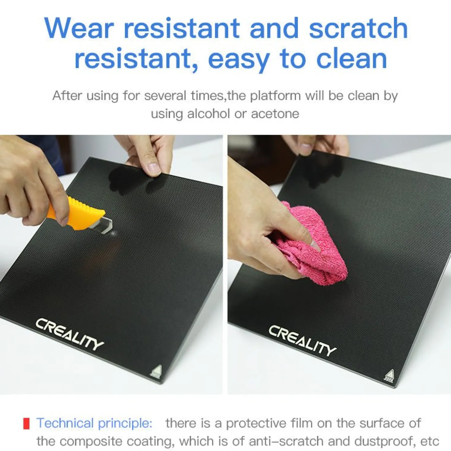 (UDGÅR) - Creality 3D - Carborundum Glass Plate - Ex. Ender-3 MAX- CR-10S PRO - 310x320mm