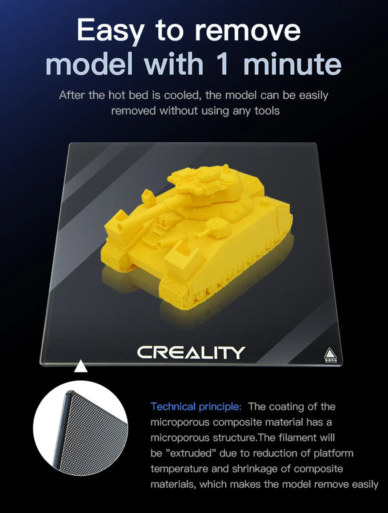 (UDGÅR) - Creality 3D - Carborundum Glass Plate - CR-6 MAX - 420x430mm