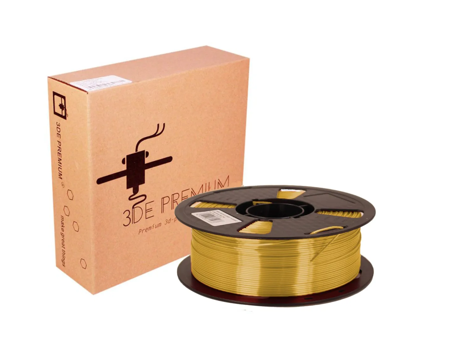 (UDGÅR) 3DE Premium - PLA High Speed - Silky Gold - 1.75mm - 1kg