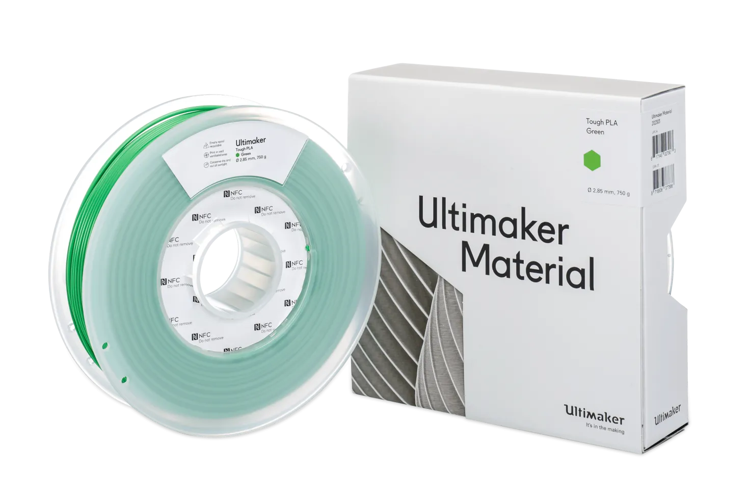 UltiMaker PLA Tough - Green - 2.85mm -750g