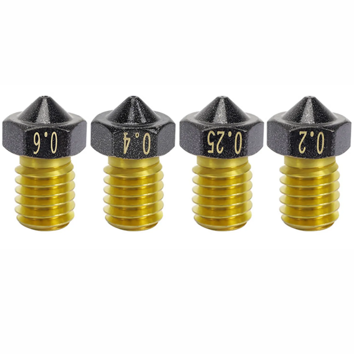 V6 Nozzle - Teflon Plated Brass - 1.75mm (Pick a Size)