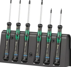 Wera - 2052/6 Skruetrækker sæt inklusiv stativ til elektroniske applikationer - 6 stk