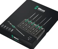 Wera - 2052/6 Skruetrækker sæt inklusiv stativ til elektroniske applikationer - 6 stk