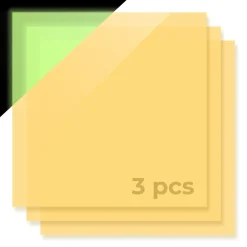 xTool - Acrylic Sheet Plexiglass - Glow in the Dark - Pale Yellow - 3mm (3pcs)