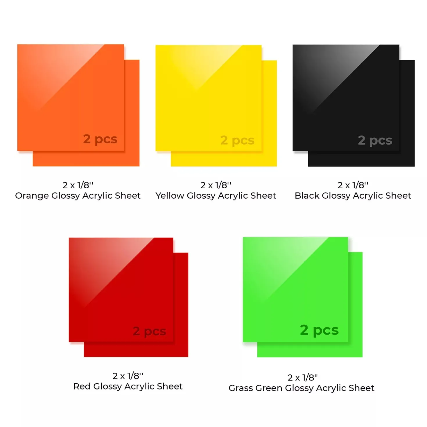 xTool - Acrylic Sheets Trial Kit - 3mm (10pcs)