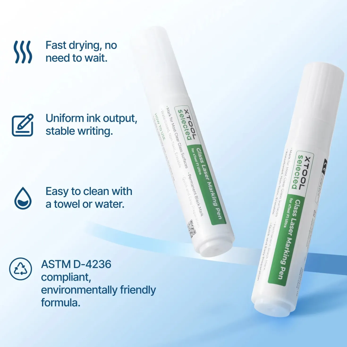 xTool - Black Laser Marking Pen for Glass (2pcs)