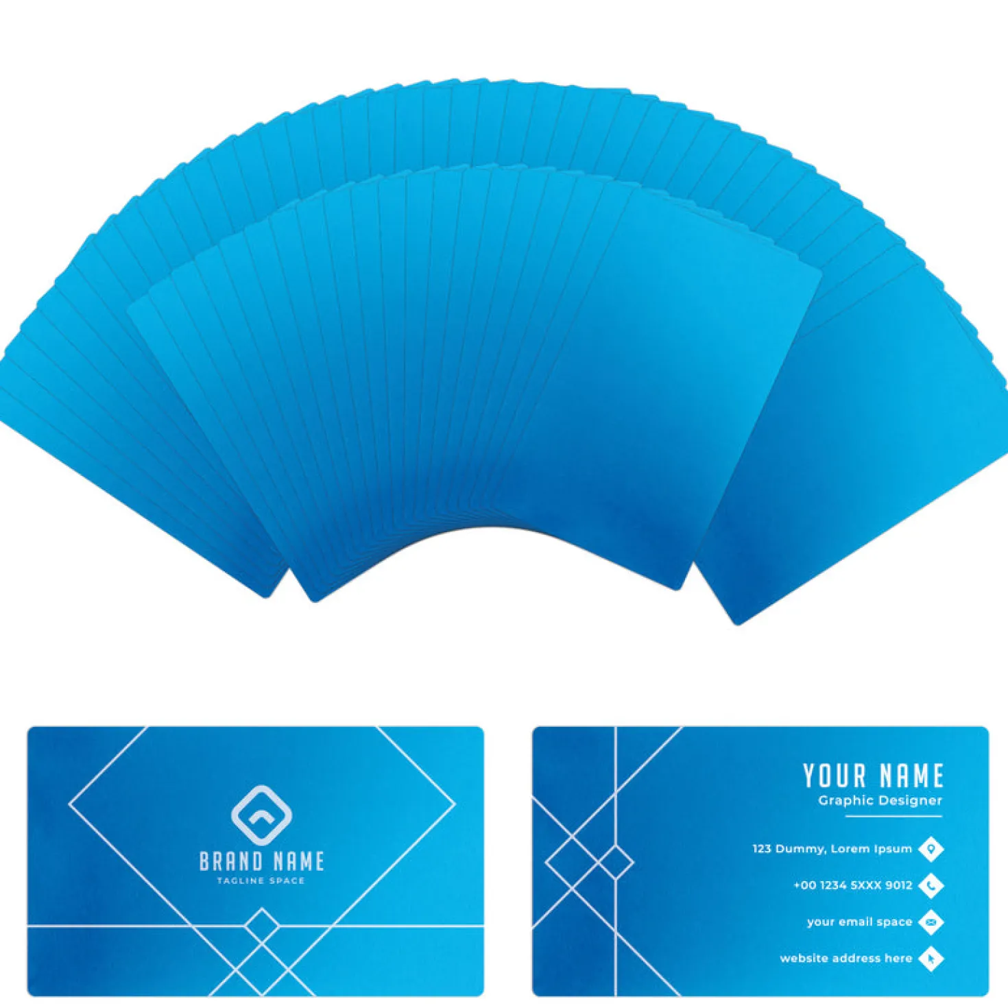 xTool - Blue Metal Visitkort 60pcs