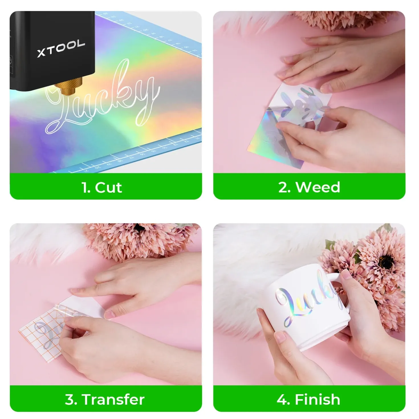 xTool - Holographic Self-Adhesive Vinyl (20 pcs)