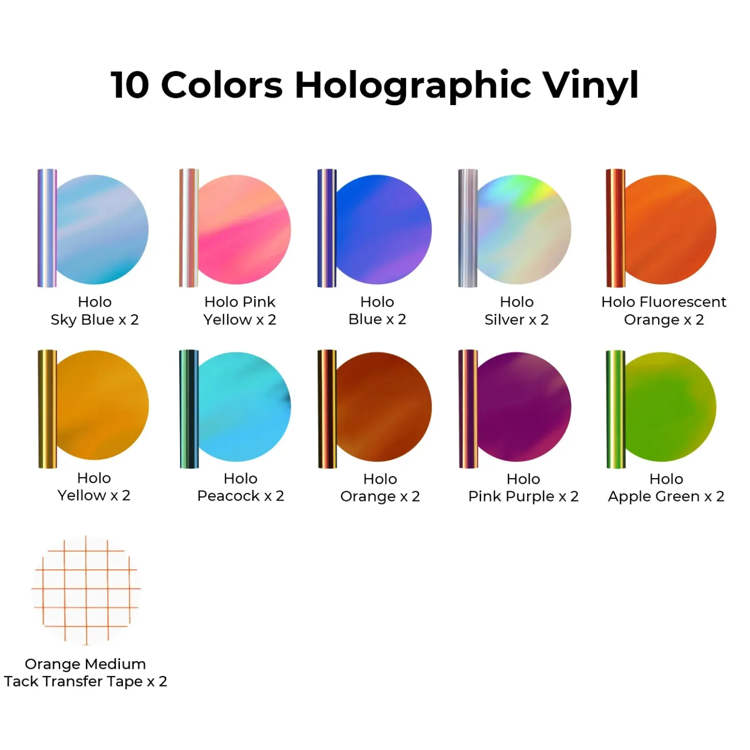 xTool - Holographic Self-Adhesive Vinyl (20 pcs)