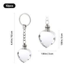 xTool - K5 Crystal Heart Keychain with Multicolored LED Lights (10pcs)