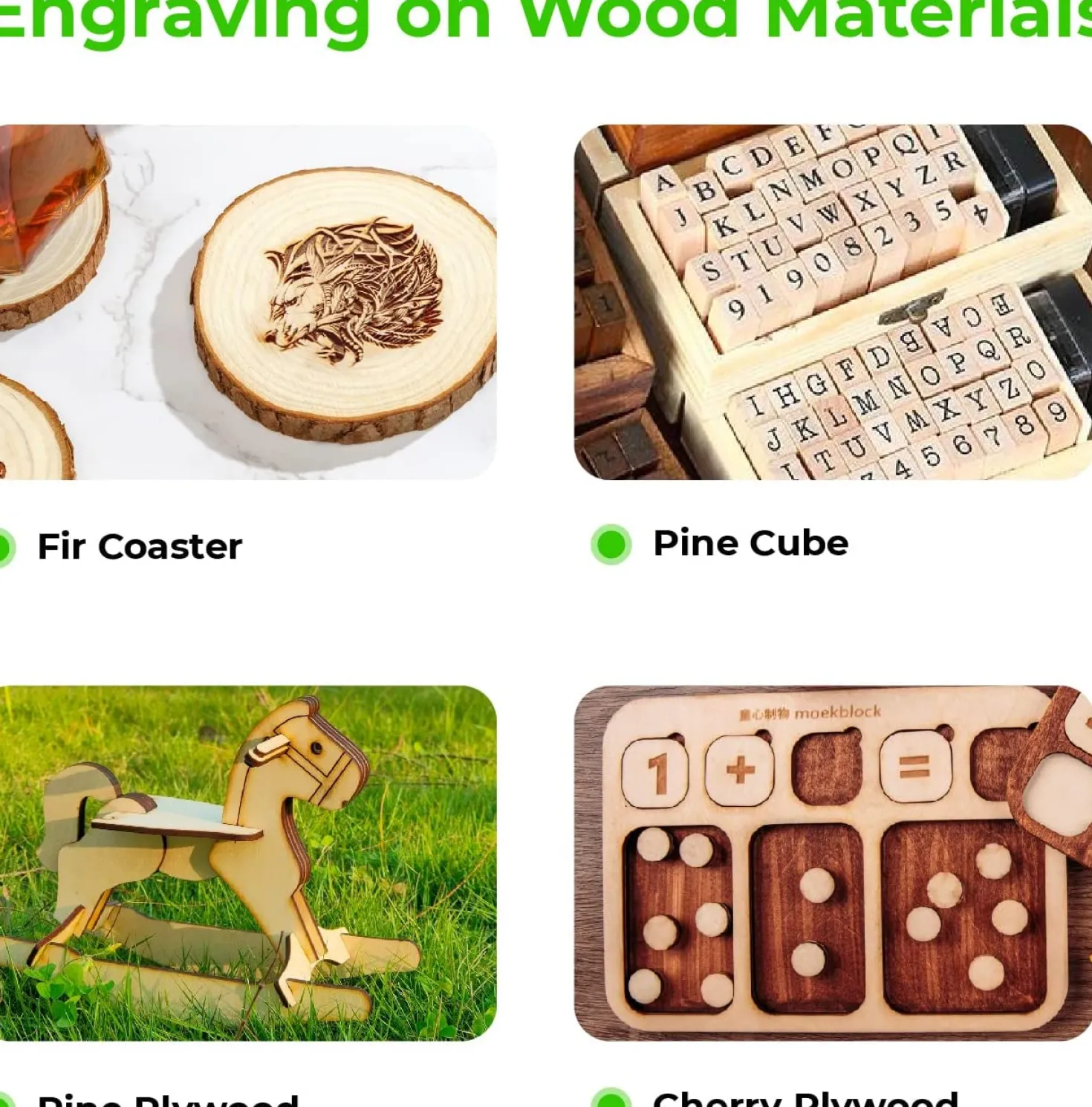 xTool - Laser Material Package Ex Wood, Rubber, Metal