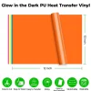 xTool - Laser-Safe Glow in the Dark PU Heat Transfer Vinyl (20pcs) - 25.5cm x 30.5cm