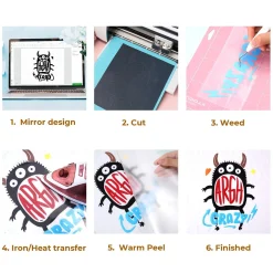 xTool - Mix Colors Puff Vinyl Heat Transfer (14pcs) - 30,5 x 25,4cm