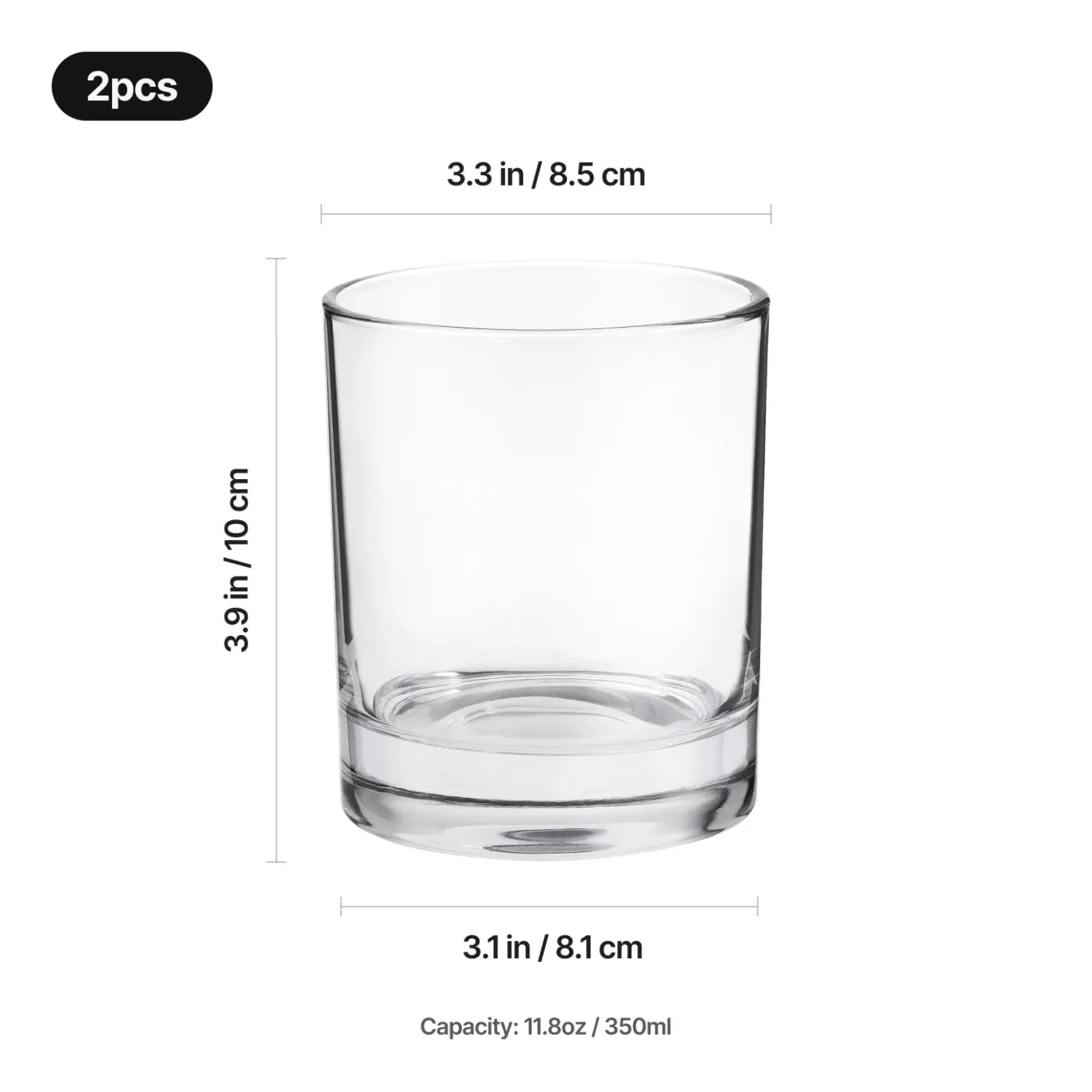 xTool - Old Fashioned Whisky Glass (2pcs)